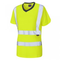 Leo Workwear Belstone Class 2 Hi-Vis Yellow Women's T-Shirt